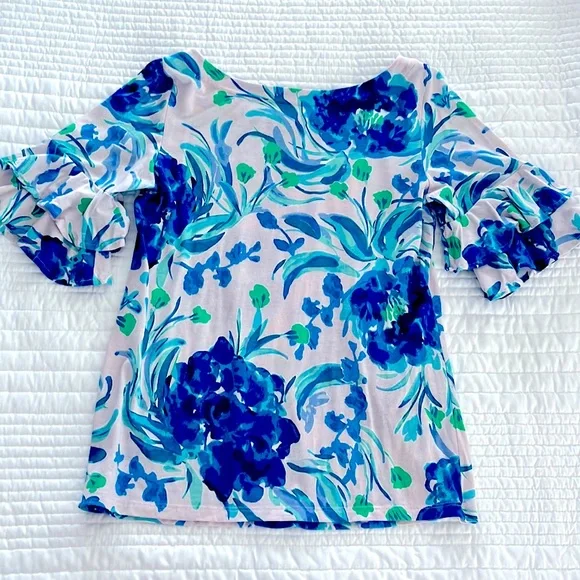 🪸LILLY PULITZER Lula, Sweet Pea Blouse. size S - Picture 6 of 6